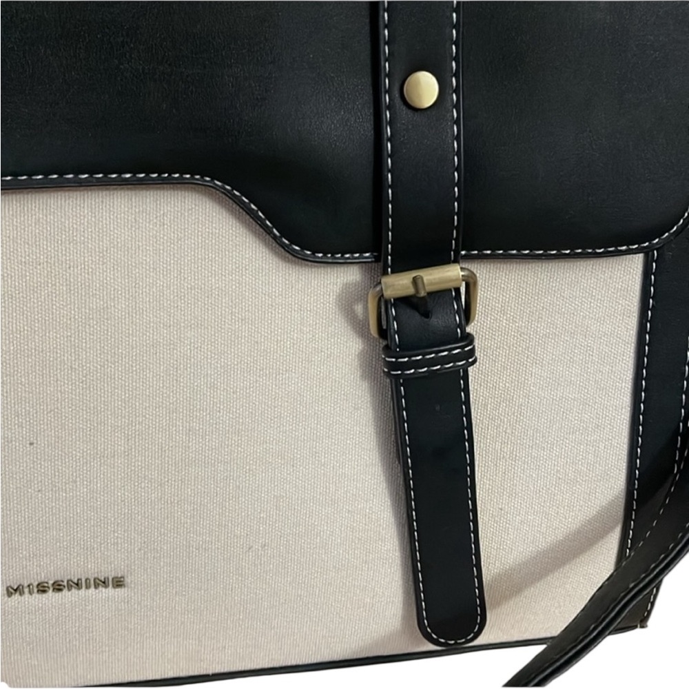 Laptop Bag 15.6 inch Canvas Messenger Bag Unisex MISSNINE - Picture 7 of 15